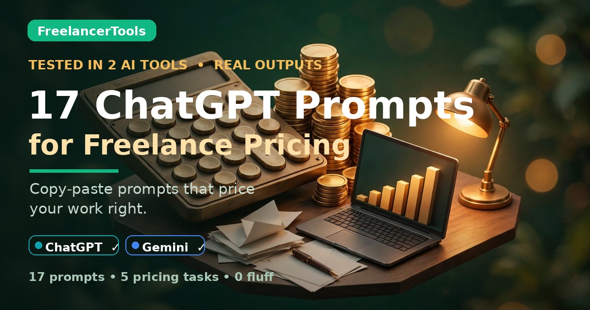 17 ChatGPT Prompts for Freelance Pricing — tested live in ChatGPT and Gemini