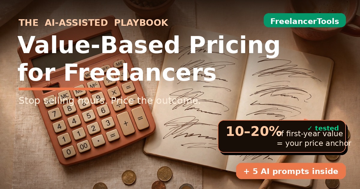 Value-Based Pricing for Freelancers: The AI-Assisted Playbook — custom cover art