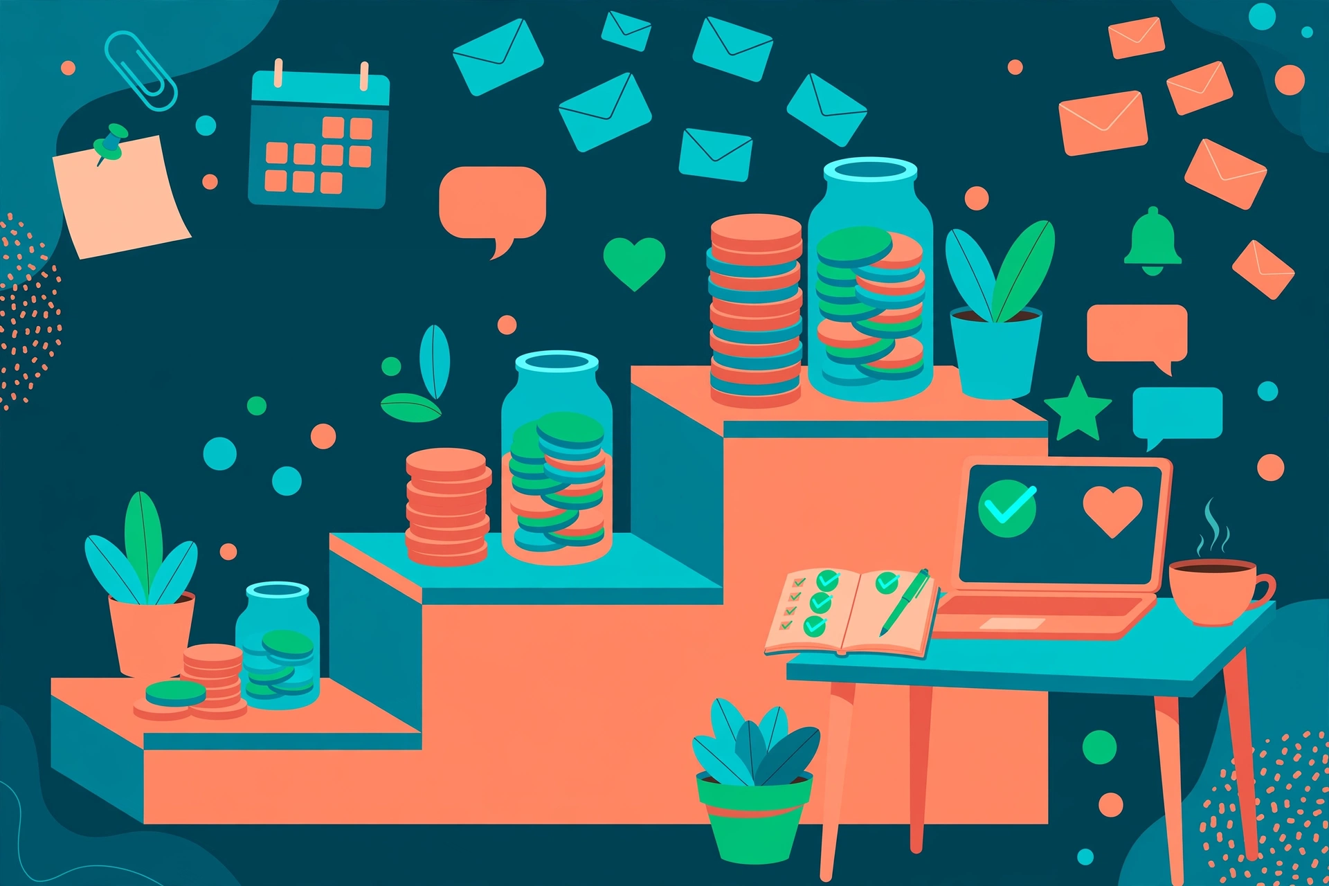 Illustration of three pricing tiers for a freelancer cold email stack