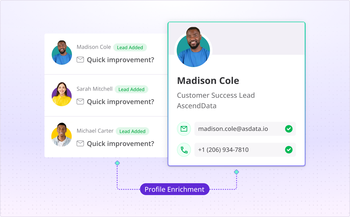 Smartlead's verified-leads view (official product image)
